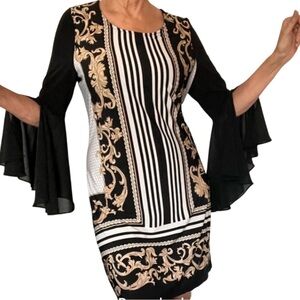Women's JBS Bell Sleeved Dress (Sheer Bell Sleeves) Size XL
